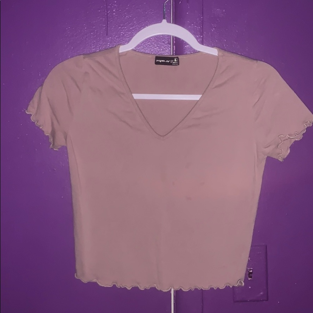 Blush pink crop top